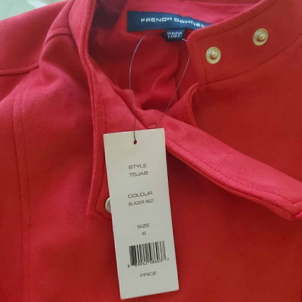 French Connection suede biker jacket red - Picture 6 of 6
